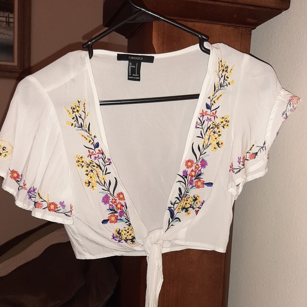 Flower Tie Knot Top